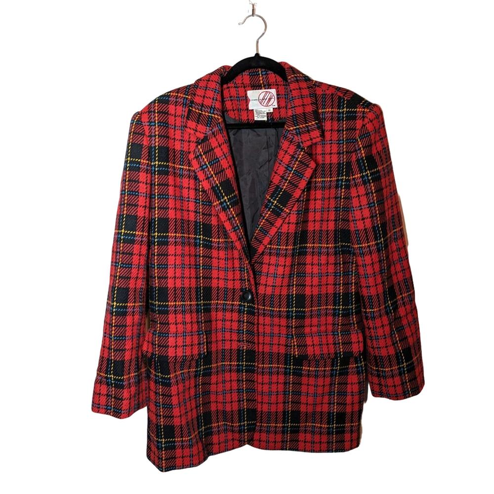 Vintage Red and Black Blazer